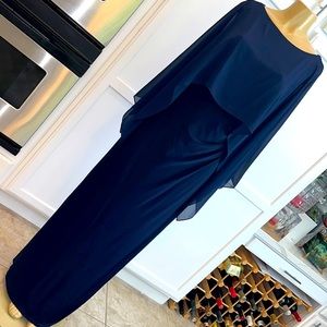 RALPH LAUREN NAVY BLUE MAXI DRESS SIZE 12